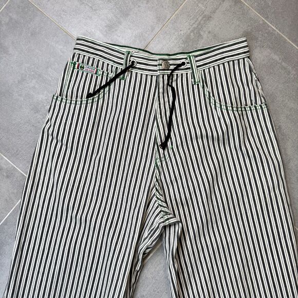 VTG Cross Colours Dig It Black White Striped Baggy Hip Hop Jeans 32 (30) USA - Picture 4 of 16